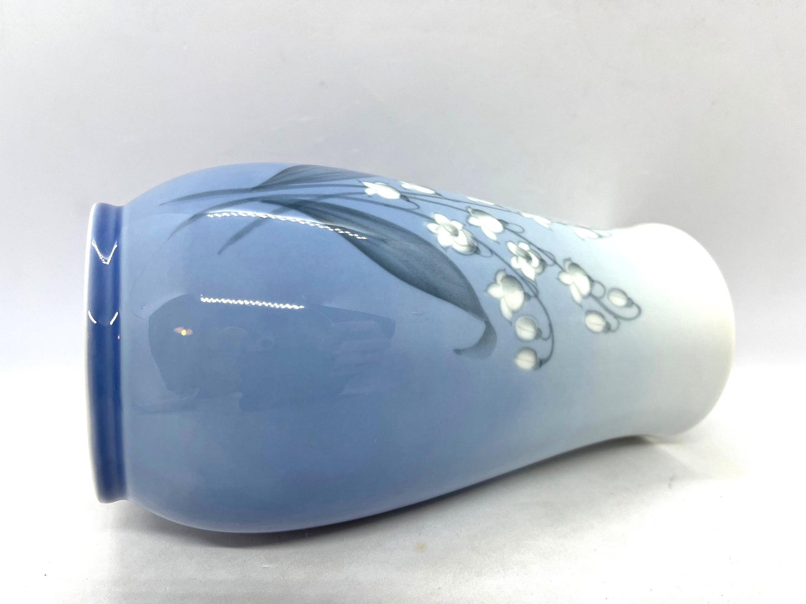 Bing and Grondahl Vase, Vintage Hand Painted Vase With Lily of the ...