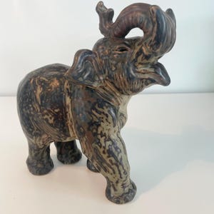 Royal Copenhagen Elephant by Knud Kyhn, LARGE size Elephant figurine, 1.st quality stoneware Elephant No. 21517, vintage Danish design