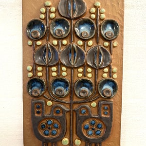 Marianne Starck ceramic wall plate, large EXTREMELY rare ceramic wall plate, Michael Andersen ceramics midcentury Danish