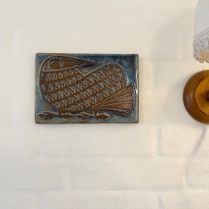 Marianne Starck ceramic wall plate, RARE ceramic plaque by Marianne Starck for Michael Andersen midcentury Danish ceramics