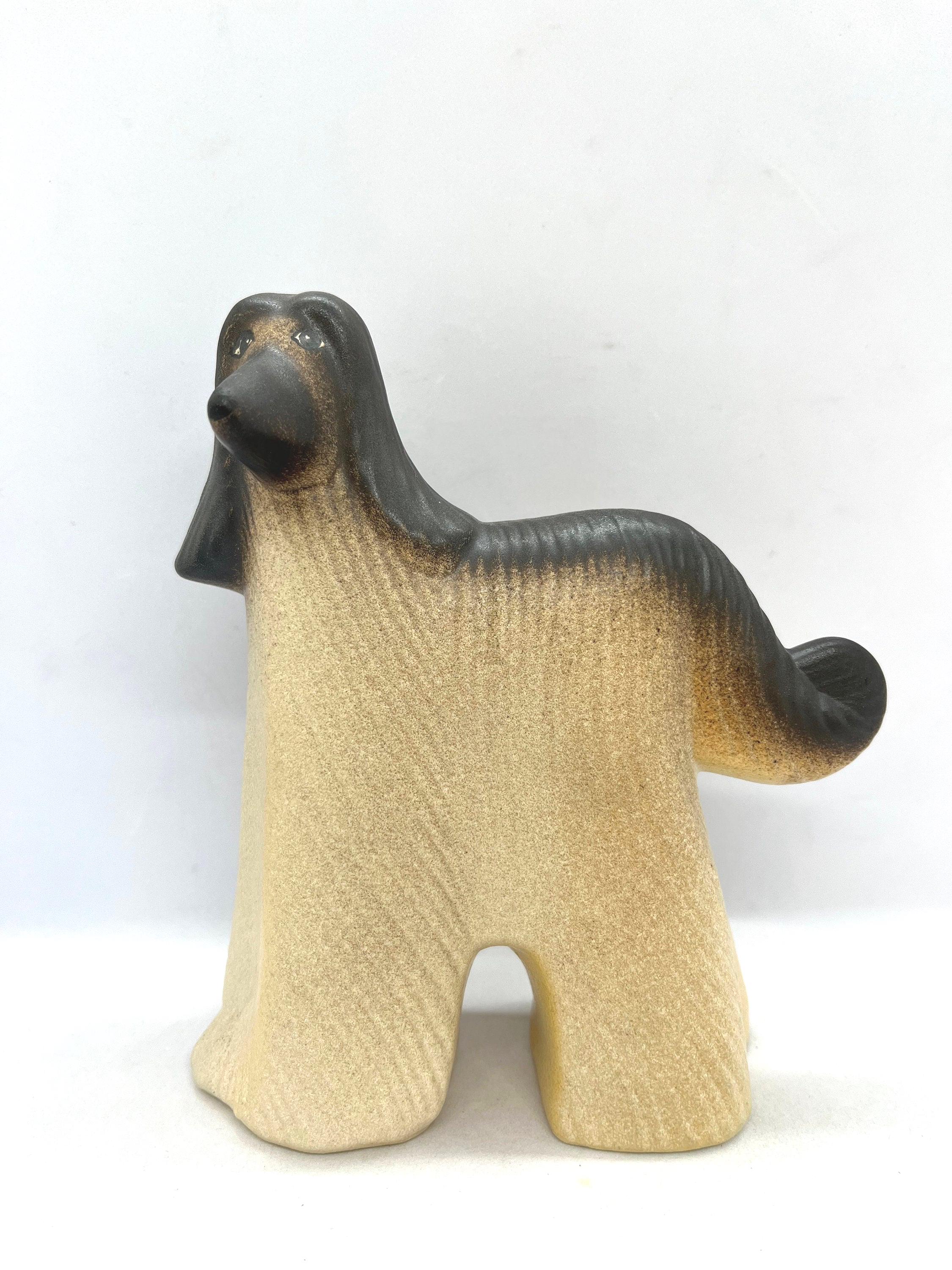 Gustavsberg Lisa Larson, Ceramic Afghan Dog, Swedish Retro Design
