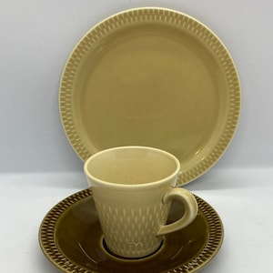 Stavangerflint Brunette coffeecup trio sets MINT, Kåre Berven Fjeldsaa vintage Scandinavian design.