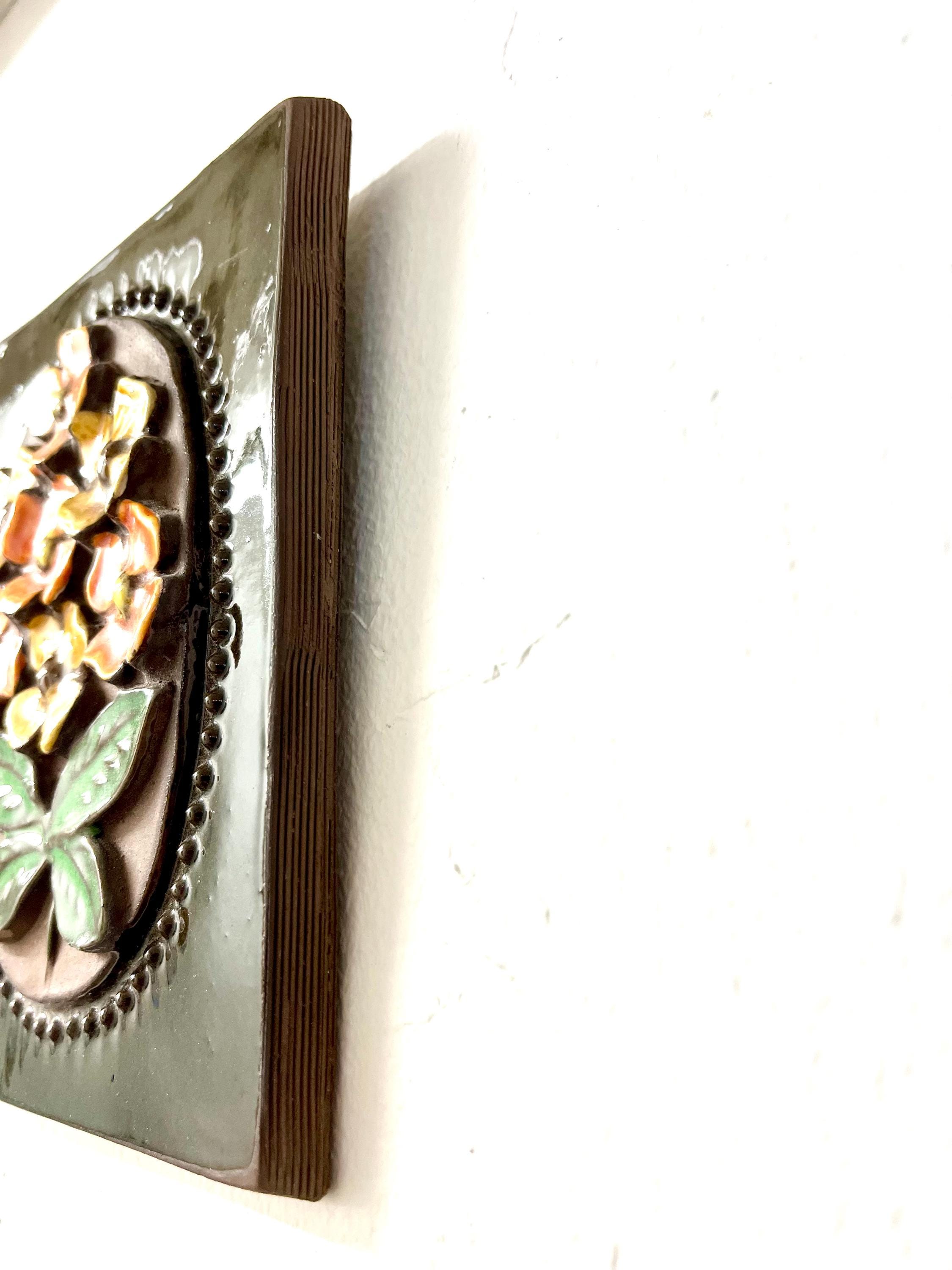 JIE Gantofta Sweden, MINT 16 X 12 Cm Ceramic Plaque With Beautiful