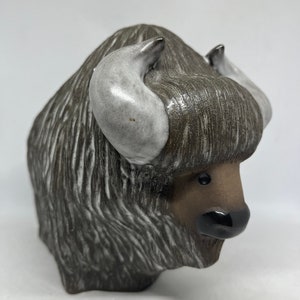 Upsala Ekeby Goran Andersson Bison 置物 Goran Andersson Swedish Upsala Ekeby Company 1968 Bison