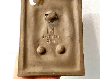 JIE Gantofta Sweden, MINT 16 X 12 Cm Ceramic Plaque With Beautiful