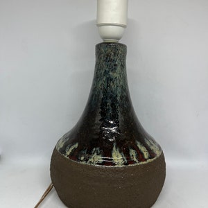 Danish ceramic table lamp unique, very rare signed Frank Milo Tromborg ceramic lamp, vintage Danish design