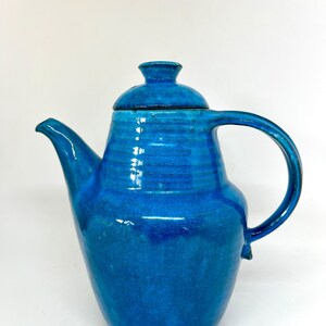 Danish ceramic Coffeepot / vase by Nils Kähler for Herman A Kähler /HAK, UNIQIUE Turquoise glazed handmade pot, Danish Midcentury design