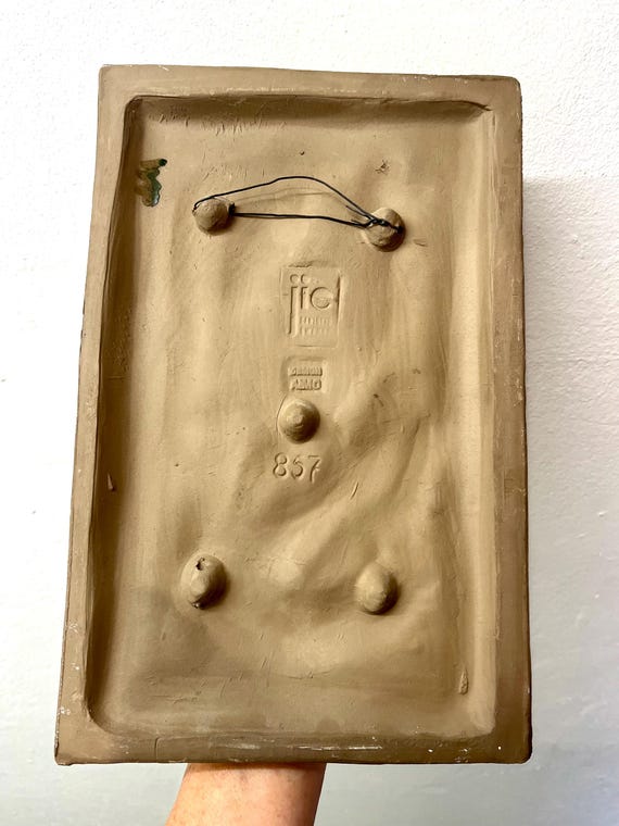 JIE Gantofta Sweden, Large 32 X 20,5 Cm Ceramic Plaque, White