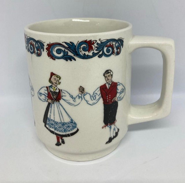 Vintage Figgjo Norway Flint Turi Design Market Pattern Tea
