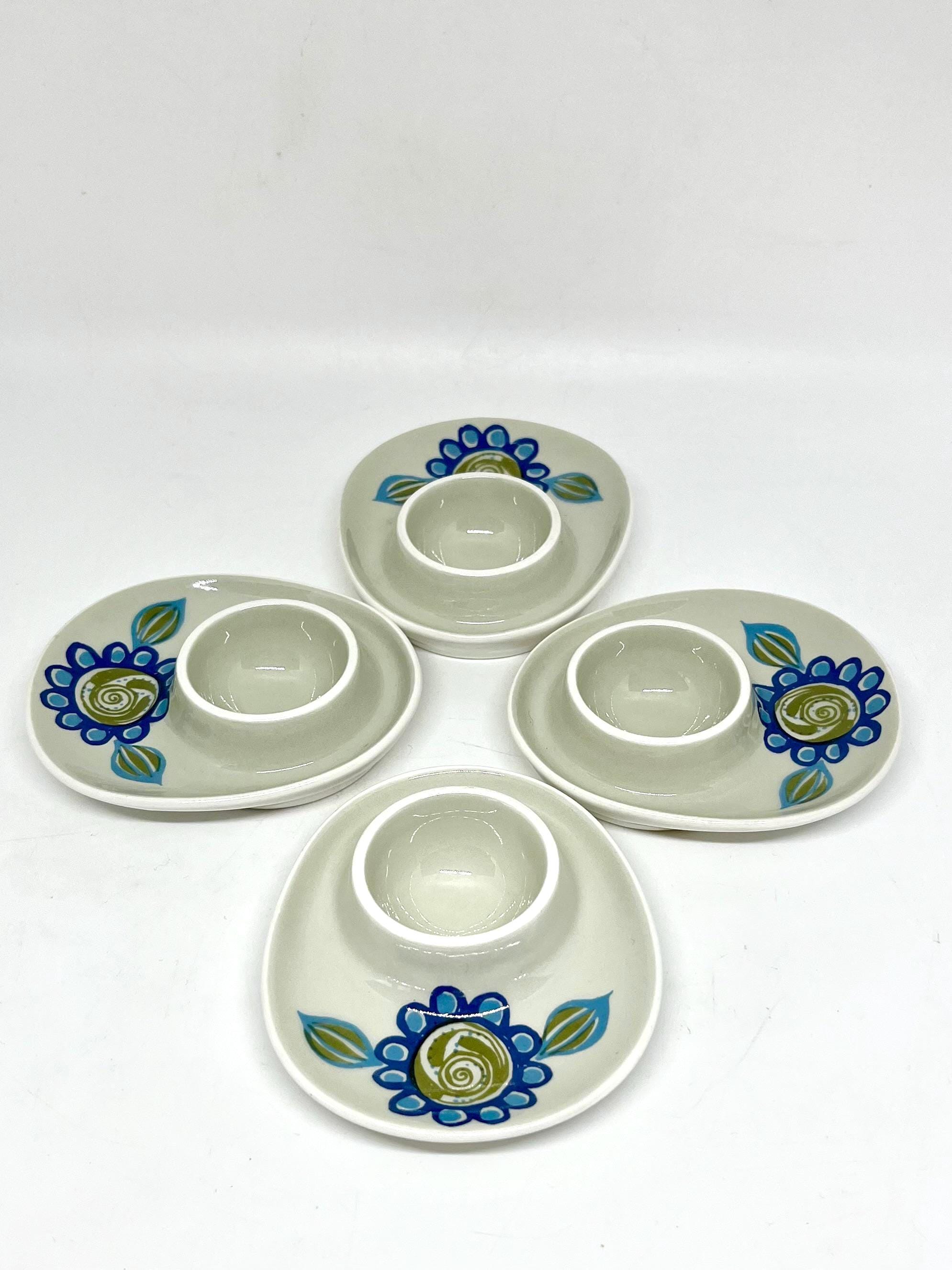 Figgjo Tor Viking, Set of 4 Egg Cups, Designed by Turi Gramstad
