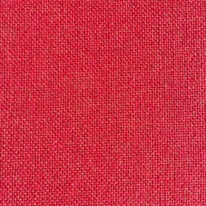 May include: A close-up shot of a red woven fabric. The texture is coarse and appears to be made of natural fibres. The weave is tight, creating a solid, uniform colour across the surface. The fabric has a slightly rough, tactile appearance.