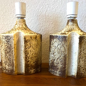 Soholm table lamps, set of two MINT ceramic lamps designed by Haico Nitzsche, vintage Danish design