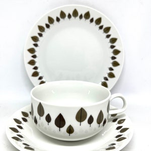 Rorstrand Tea Teacup LARGE, large 10 cm rare Teacup trio sets from the series &quot;TEA&quot;, designed by Carl Harry Stålhane Swedish vintage design