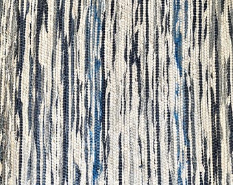 スウェーデン製ラグ、ロングヴィンテージハンドメイドラグ、1970年代