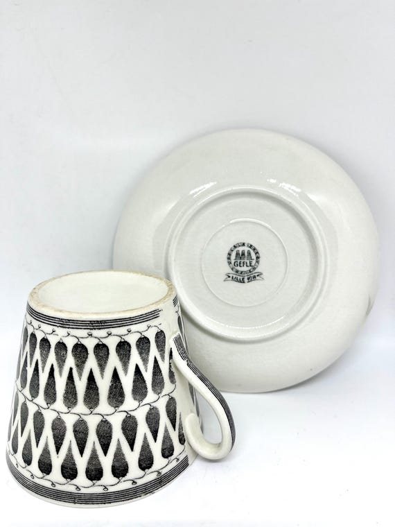 Vintage Upsala Ekeby Gefle Lillemor Tea Cup Duo Sets, Designed by