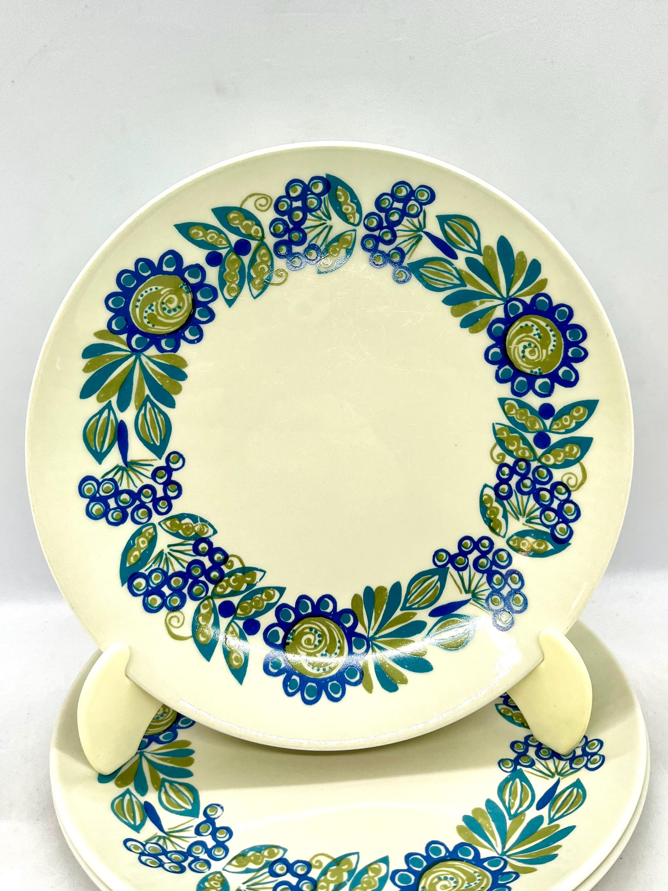 Figgjo Flint Tor Viking, Set of 6 Plates 20,5 Cm, Designed by Turi