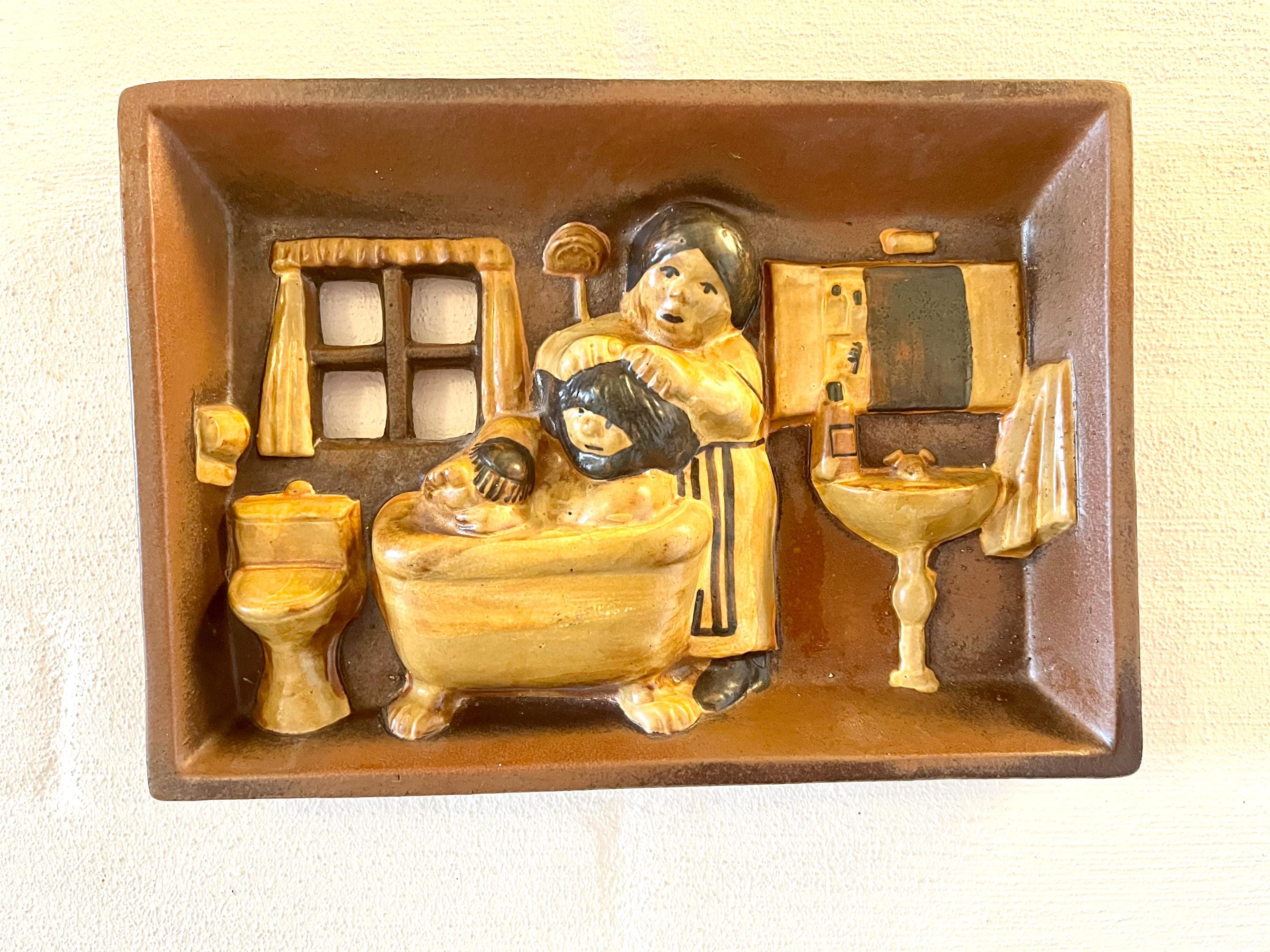 Gustavsberg Plaque, Ceramic Wall Plaque 