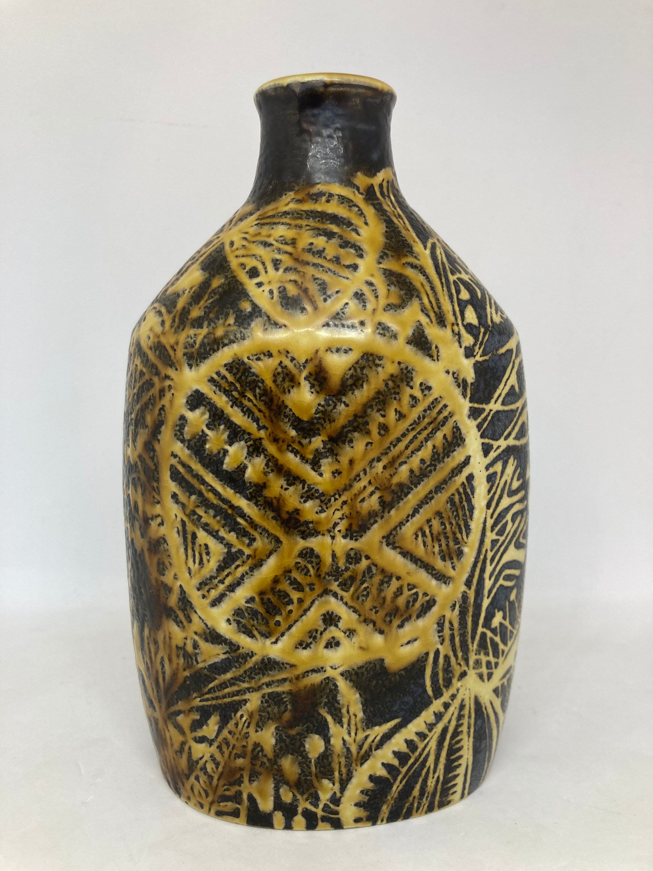 Royal Copenhagen Baca Vase 723/3208, Aluminia Production, Nils