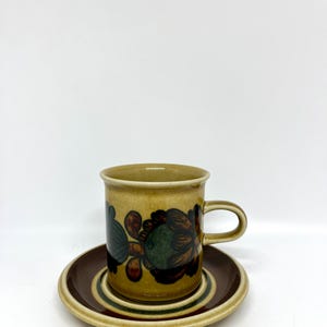 Arabia Otso coffee/tea duo sets, designed by Raija Uosikkinen, vintage Finnish stoneware design