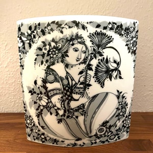 Wazon Bjorn Wiinblad, XL niezwykle rzadki, kolekcjonerski MINT Projekt Bjørn Wiinblad dla Rosenthal, vintage projekt Bjorn Wiinblad