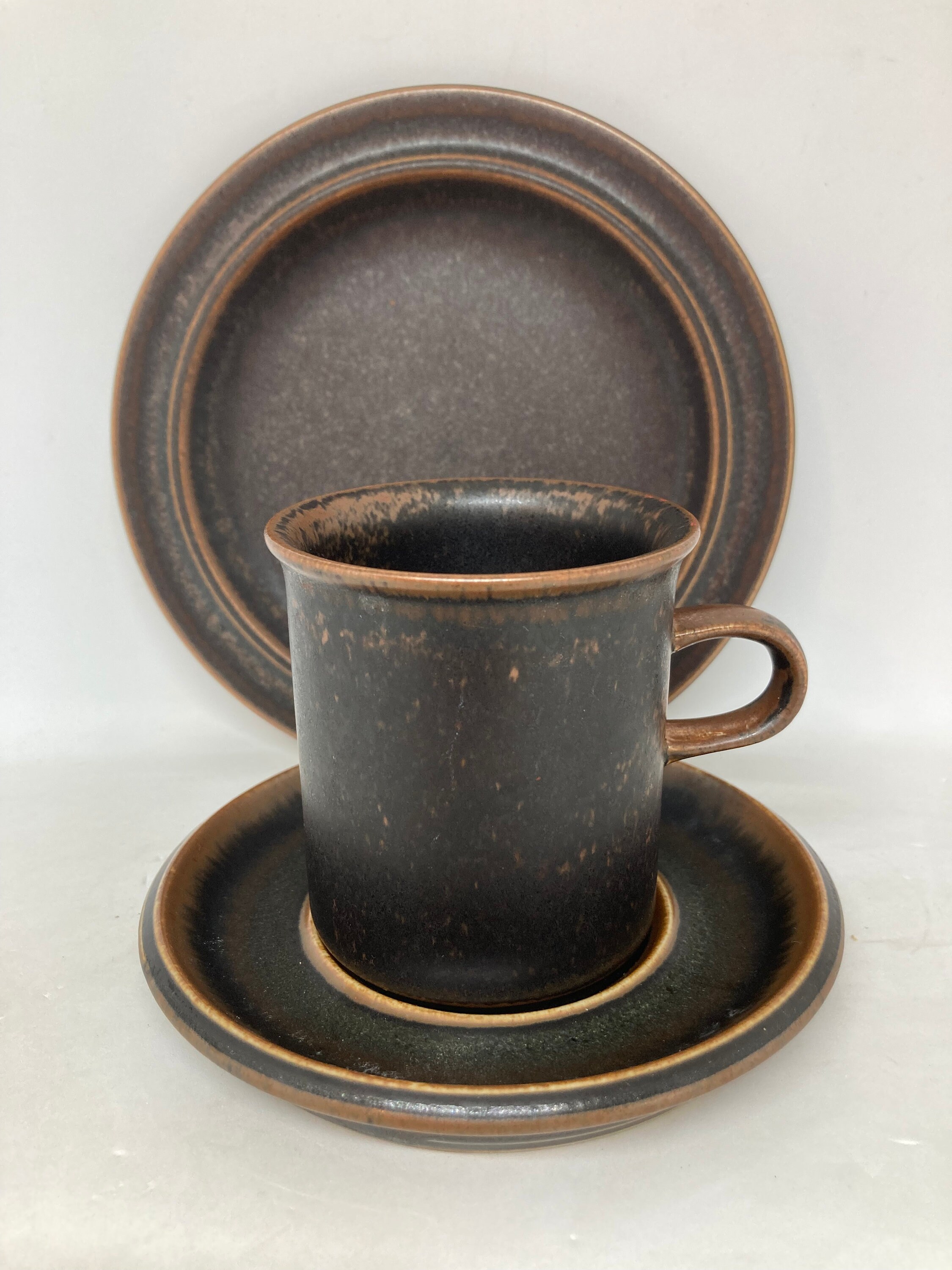 Arabia Ruska Coffee Cup Trio Sets, Mint Condition Sets Designed by