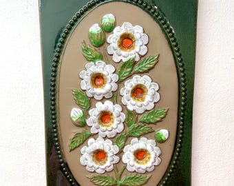 JIE Gantofta Sweden, Large 33 X 21,5 Cm Ceramic Plaque, White