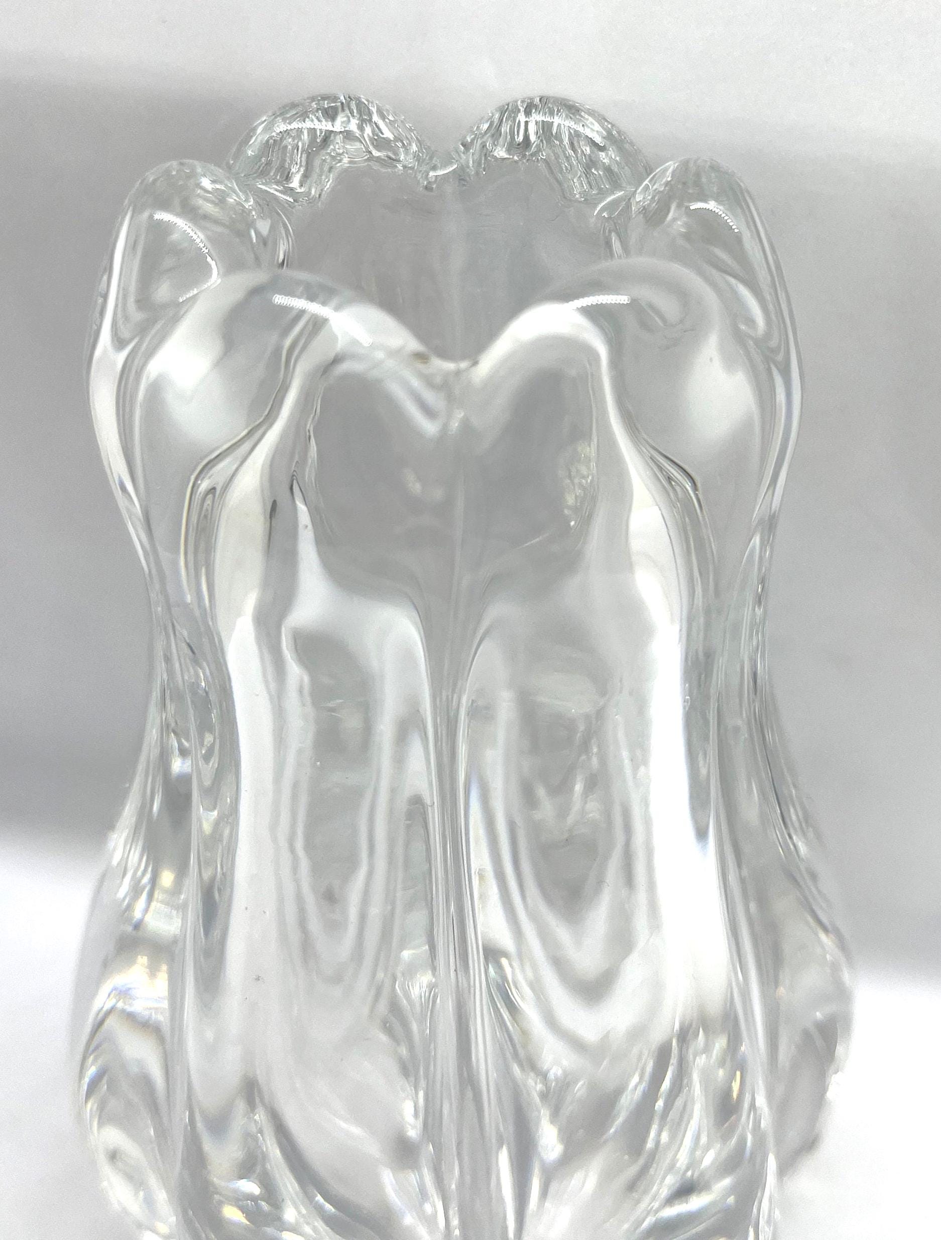 Orrefors Vase, Signed Stella Polaris Crystal Vase, Swedish