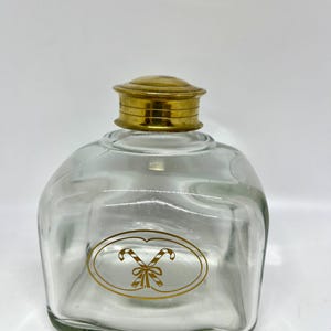 Holmegaard Christmas Candy jar with Brass lid, including original box, Michael Bang design Denmark 1983