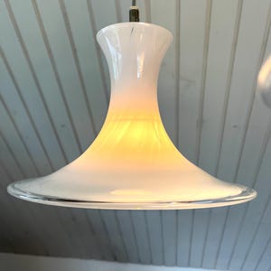 Holmegaard Mandarin pendant light, opaline glass lamp &quot;Mandarin&quot; series, Danish vintage ceiling lamp designed by Michael Bang