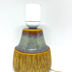 Soholm Manilla ceramic table lamp, rare miniature handmade table lamp designed by Einar Johansen, midcentury Danish design