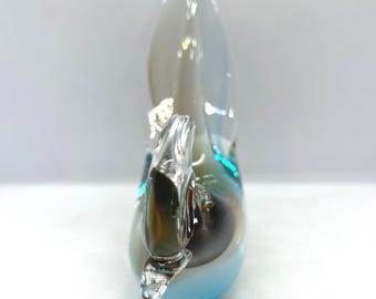 Swedish Crystal Glass Bird, Handmade Vintage Art Glass, Färe