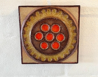 Soholm ceramic, wall plate with fantasy flower 3574-7, Noomi Backhausen Danish design