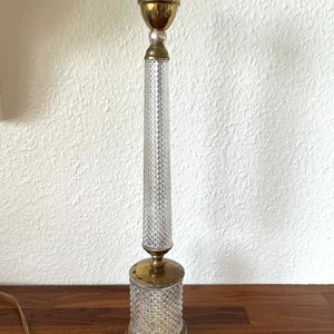 Brass and Crystal glass table lamp, unique XL Baccarat style/ Heiberg style lamp, Crystal glass and Brass early 1900 lamp design