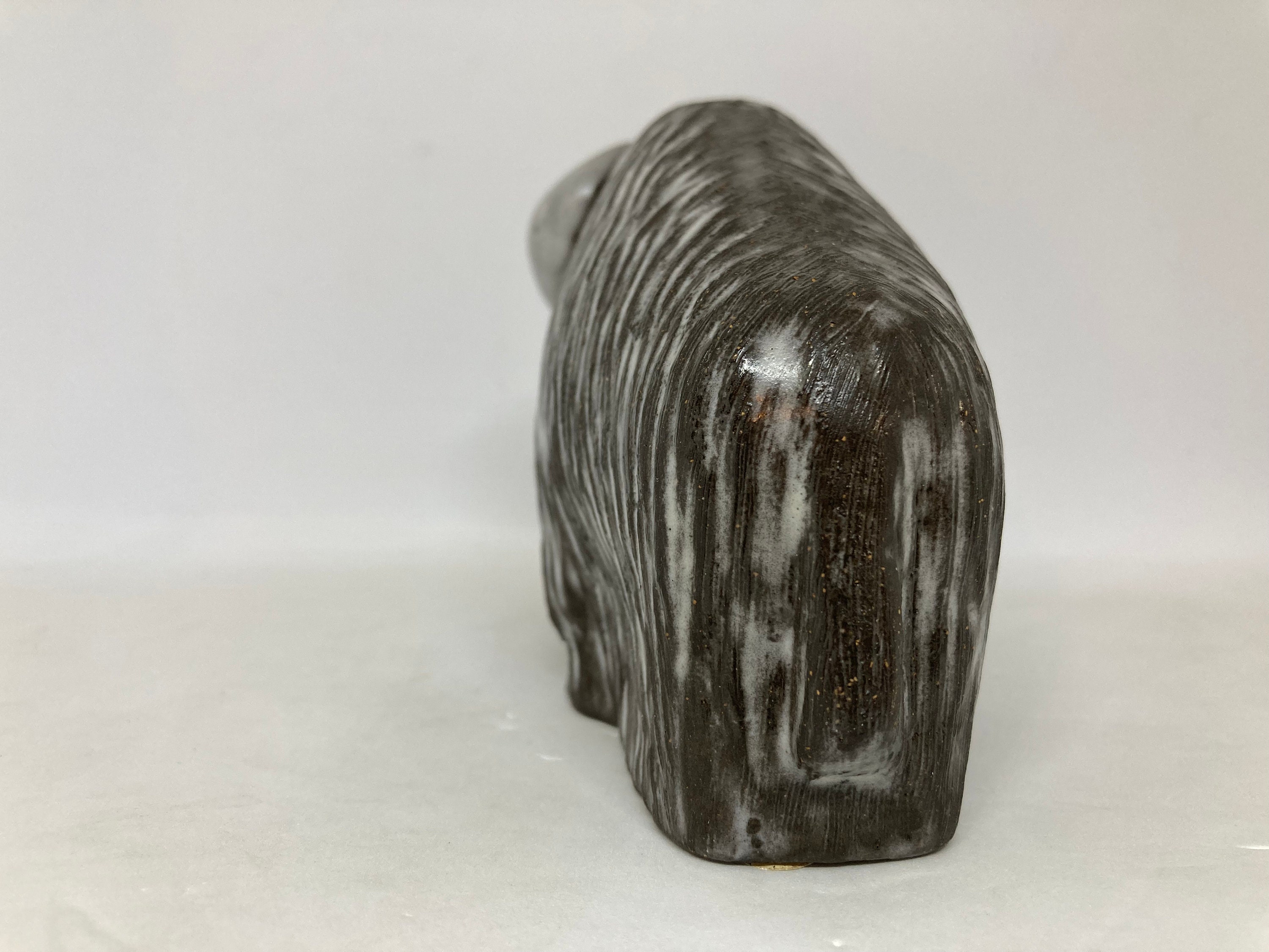 Upsala Ekeby Ceramic Ox, Bison Ox Figurine in MINT Condition