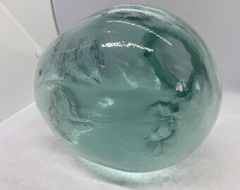 ガラス製マネキンヘッド、新品同様ヴィンテージ クリア/緑がかった