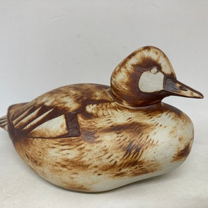 Gustavsberg ceramic Duck, Paul Hoff design Goldeneye female adult from Archipelago series, vintage Swedish ceramics
