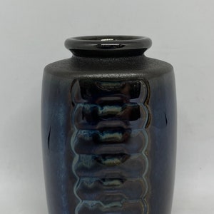 Vase Soholm design Einar Johansen, vase bleu émaillé 3321, vase en parfait état design danois vintage