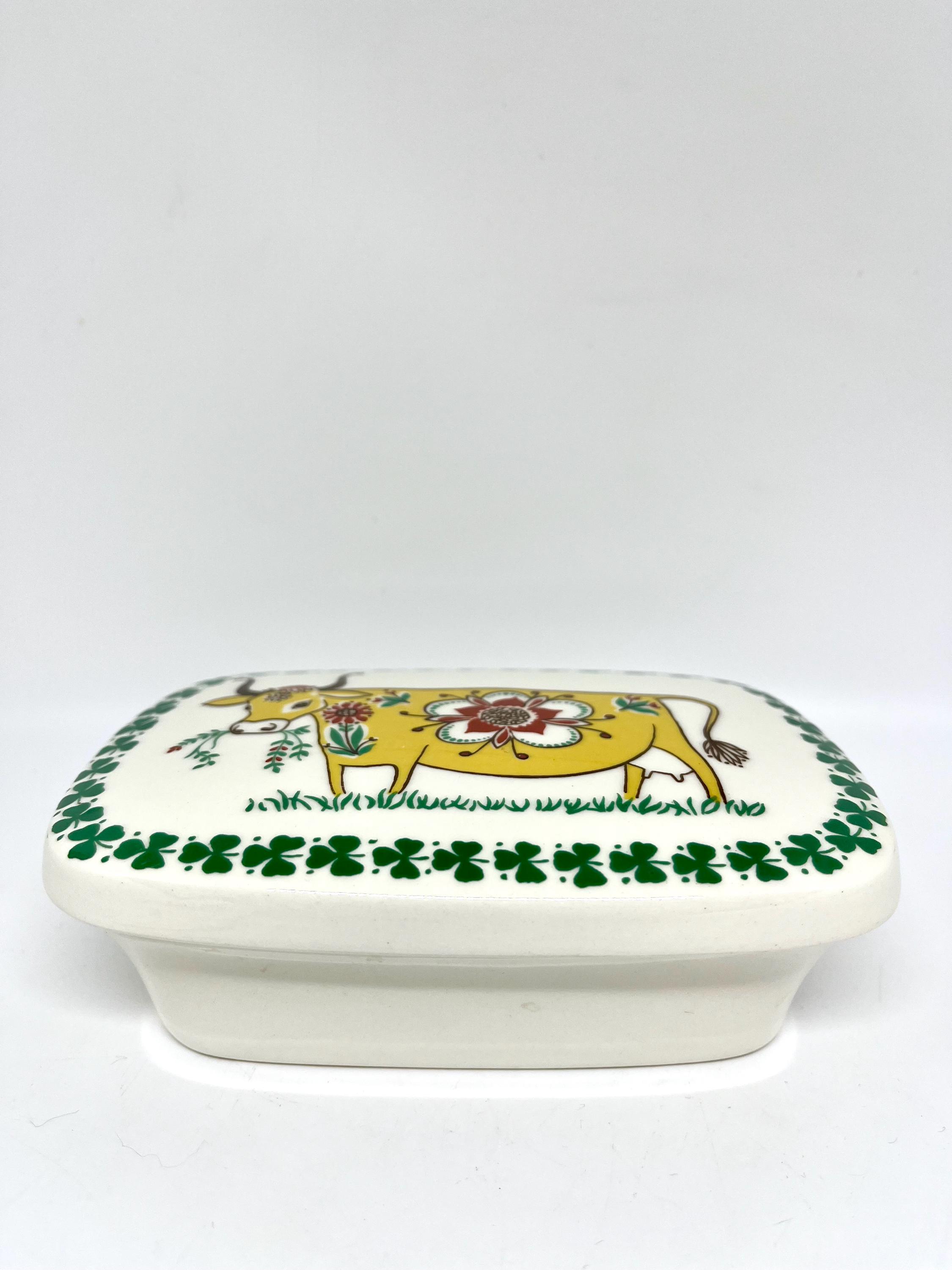 Figgjo Market バターケース　美品 Figgjo バターボックス 蓋付き、非常に珍しい新品状態 Turi デザインの