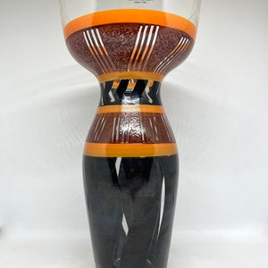 Monica Backstrom glass vase TONGA, large handmade art vase MINT, collectible vintage glass art Kosta Boda design Sweden