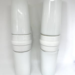 IFÖ sconce White, Set of two double shaded wall lamp number 6060, Sigvard Bernadotte Swedish vintage design