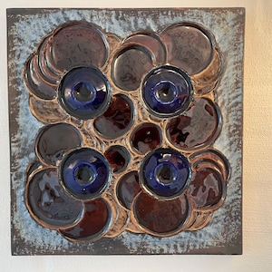 Rorstrand ceramic plaque Kavalka, RARE Olle Alberius design for Rorstrand, Wall plaque No. 7 from the Kavalkad series, Swedish design