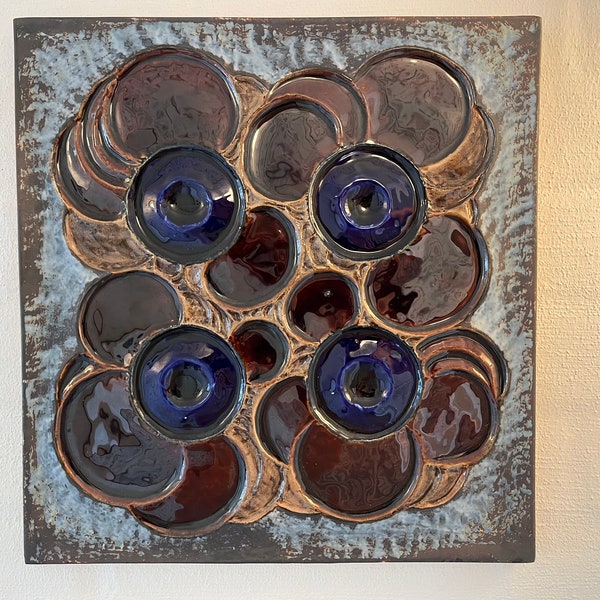 Rorstrand ceramic plaque Kavalkad, RARE Olle Alberius design for Rorstrand, Wall plaque No. 7 from the Kavalkad series, Swedish design