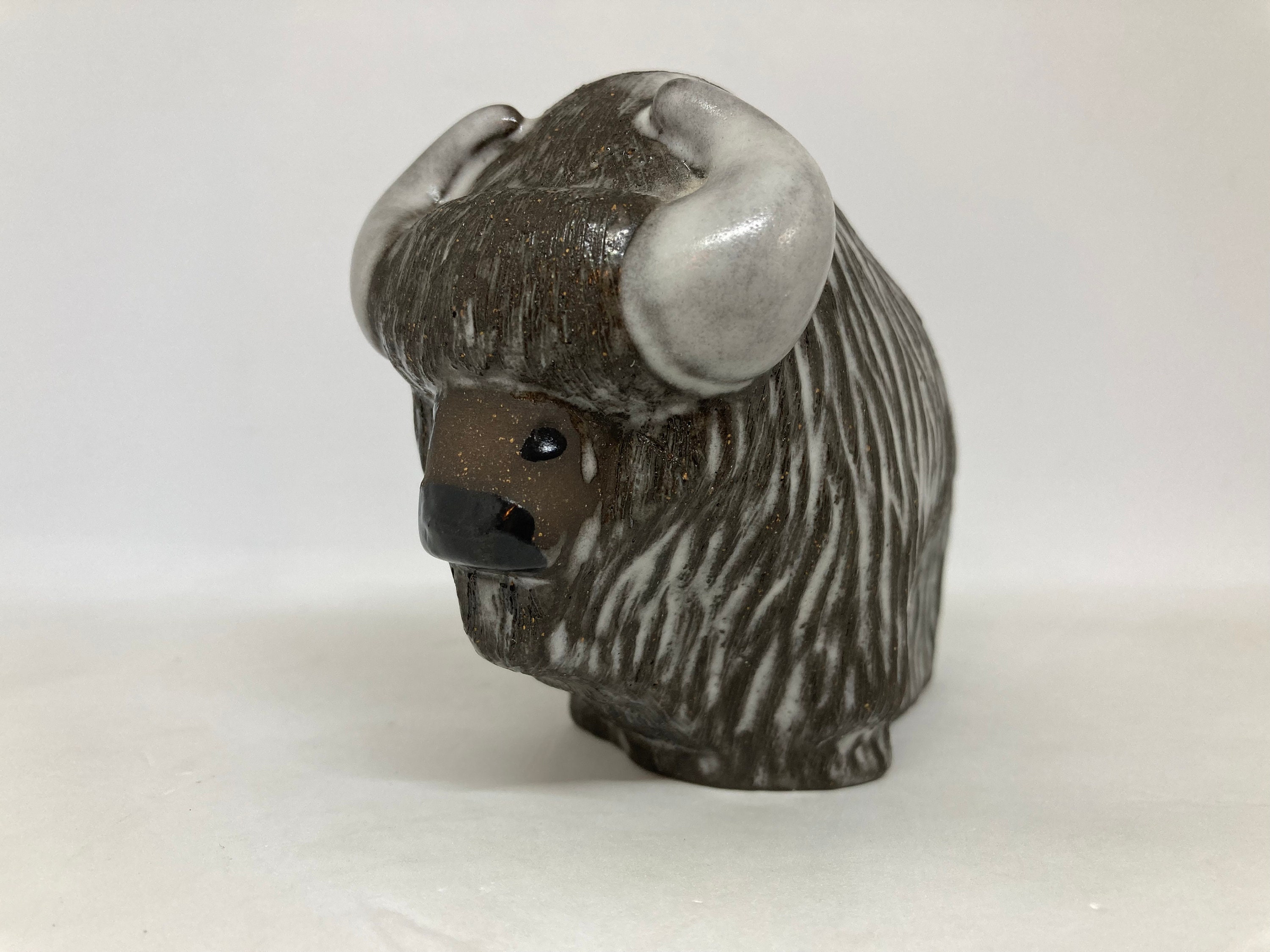 サマーセール ミニグランド バンドル Figurine Ox Bison Ox, Ceramic Ekeby Upsala in Condition MINT 置物