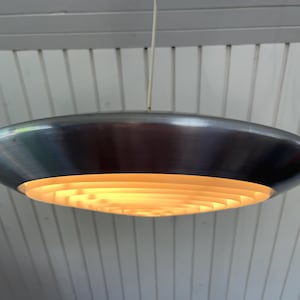 Fog and Morup Diskos, large UFO-like pendant light, Danish design by Jo Hammerborg for Fog and Morup 1960s, original vintage Danish design
