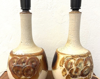 70s Jette Helleroe Axella Table Lamp. Danish Ceramist / Pottery