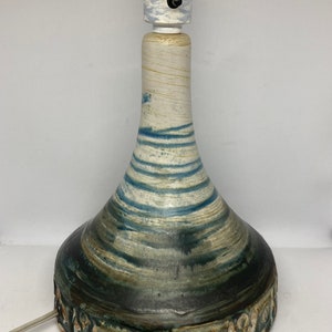 Danish unique ceramic, MINT Handmade unique Howards ceramic table lamp, handmade midcentury Danish design