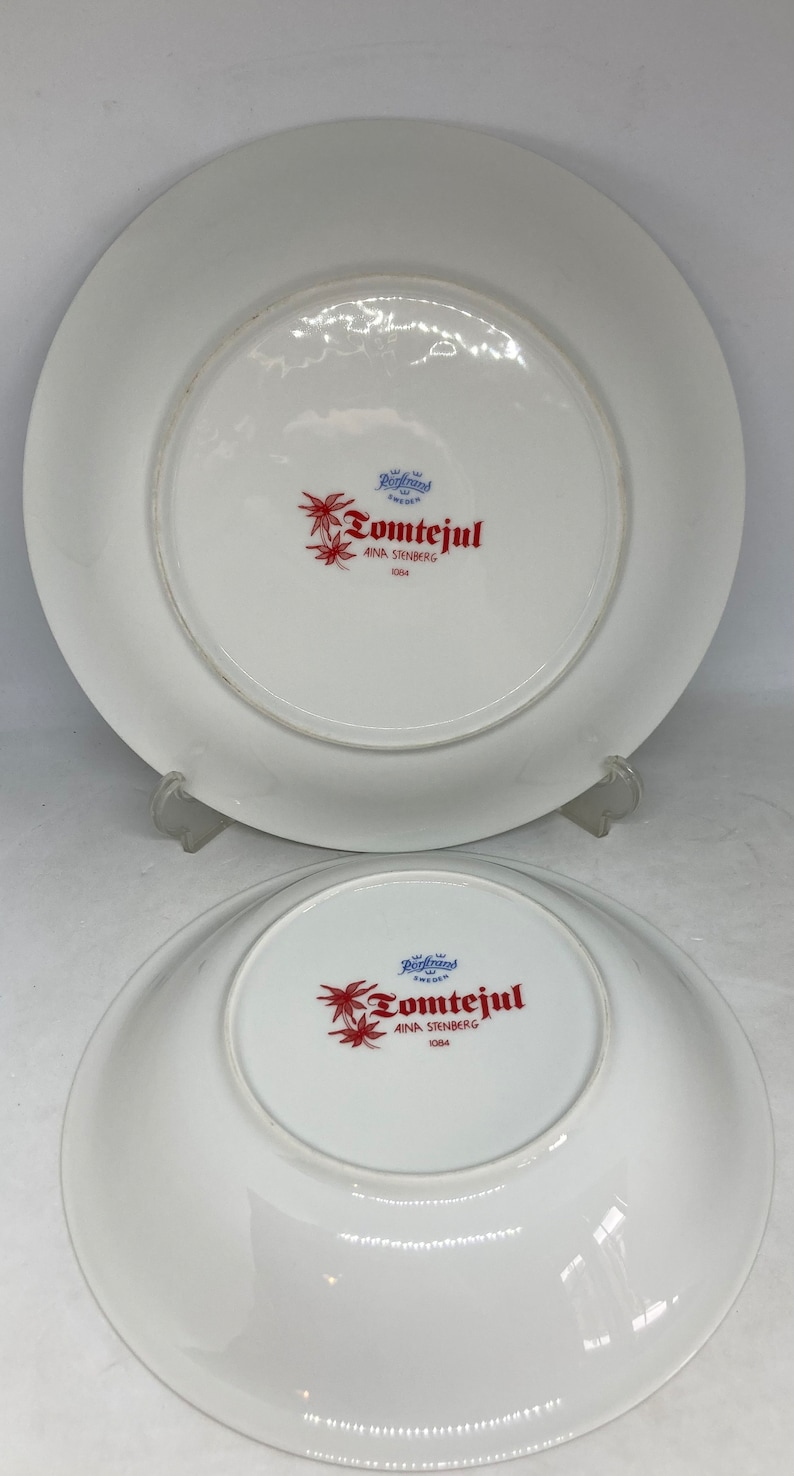 Rorstrand Tomtejul Set of Serving Plate and Bowl/ Dinerplate Etsy