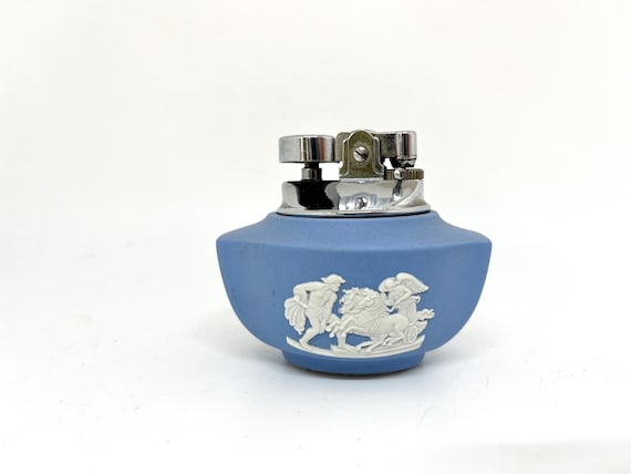 Wedgwood Table Lighter, in FULL WORKING ORDER Vintage Jasperware Table  Lighter Made in England, Vintage English Design