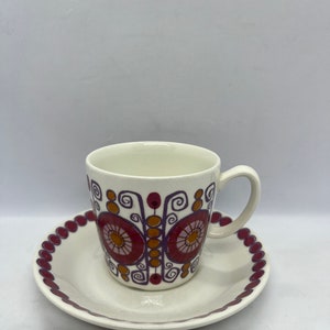 Figgjo Flint Baracole MINT coffee cup duo sets, very rare cups designed by Turi Gramstad Oliver, vintage Norwegian design