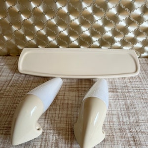 IFÖ sconce and shelf set, MINT Beige sconce set plus shelf Sigvard Bernadotte, Swedish vintage design